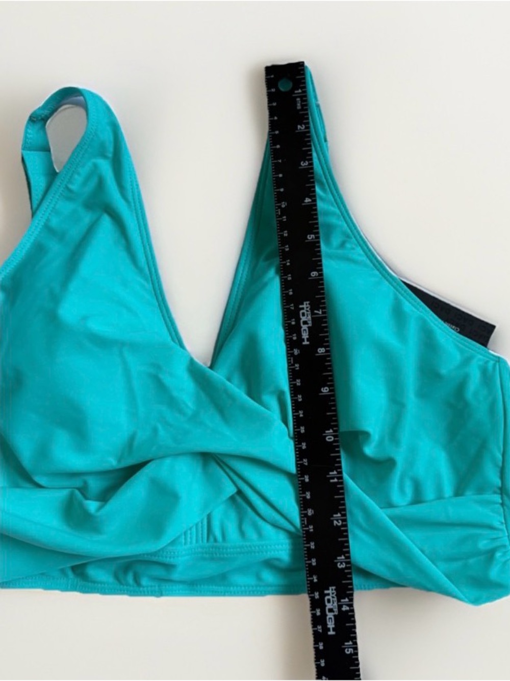 DACI Teal Twist Wrap Front Bikini Swim Top XL NWT Lace Up Size Beach Summer Pool - Picture 8 of 11